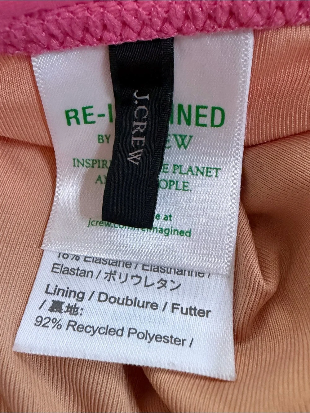 J.Crew Ruched V Neck One Piece Swimsuit in Pink. Women’s 4